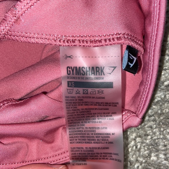 Gymshark Asymmetrical Leggings- Dusty Pink/Dark Ruby - Picture 6 of 6